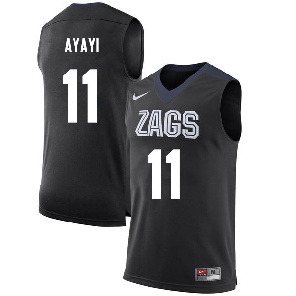 Men Gonzaga Bulldogs #11 Joel Ayayi College Basketball Jerseys Sale-Black - Click Image to Close